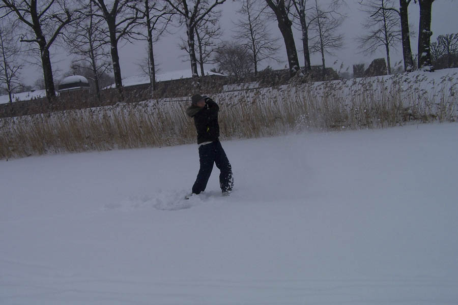 Crossgolf im Schnee